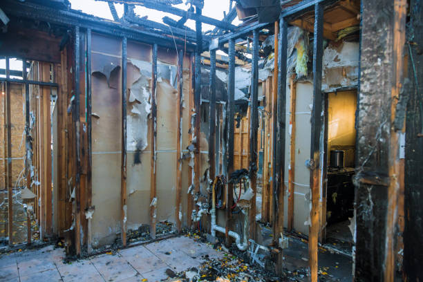 Professional Fire Damage Removal technician working in Biscayne Park, FL